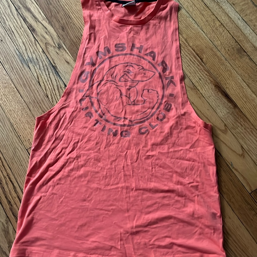 Men’s orange gymshark tank top